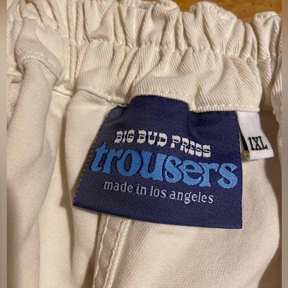 Big Bud Press Trouser Shorts- Vintage Off-White Size 1XL - Picture 3 of 3
